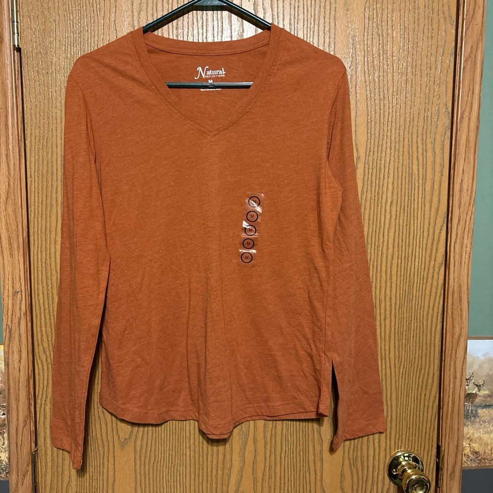 Natural Reflections Women's Rust Long Sleeve Tee